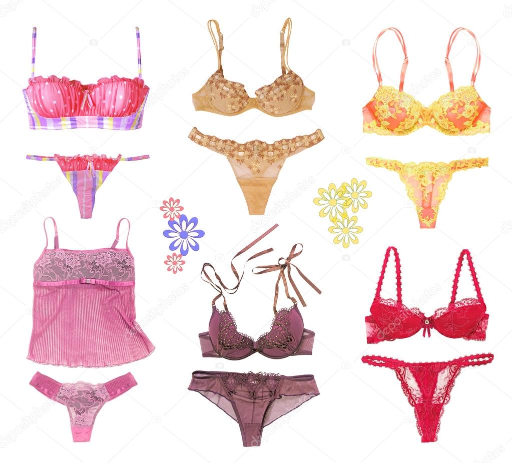 collection of fashionable women's lingerie