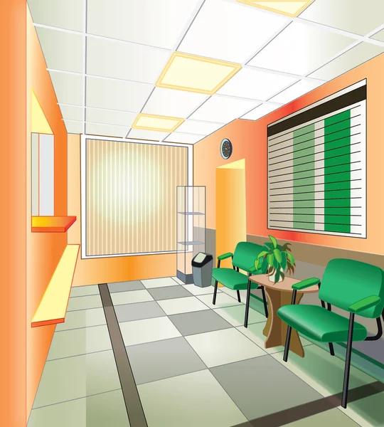Intérieur de l'hôpital (illustration vectorielle) — Stockový vektor