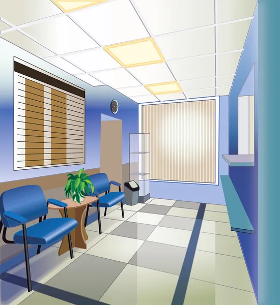 Interior del hospital (ilustración vectorial ) — Vector de stock