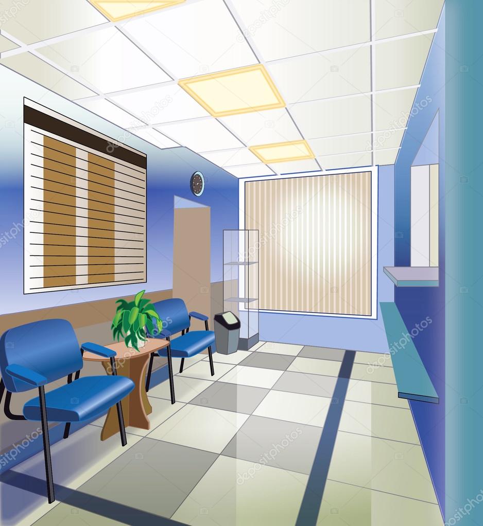 interior of hospital (vector illustration)