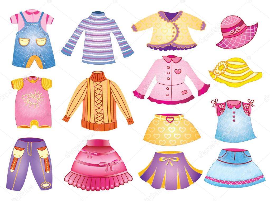 collection of children's clothing