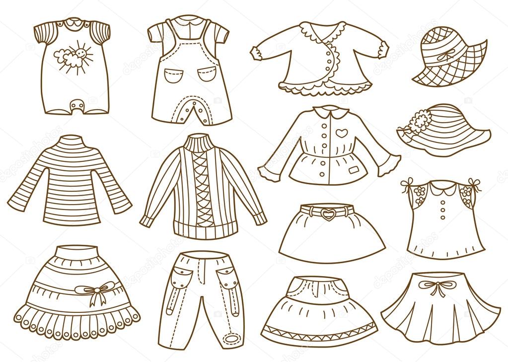 Ropa Dibujos De Bebe Para Pintar Colección De Ropa Para Niños