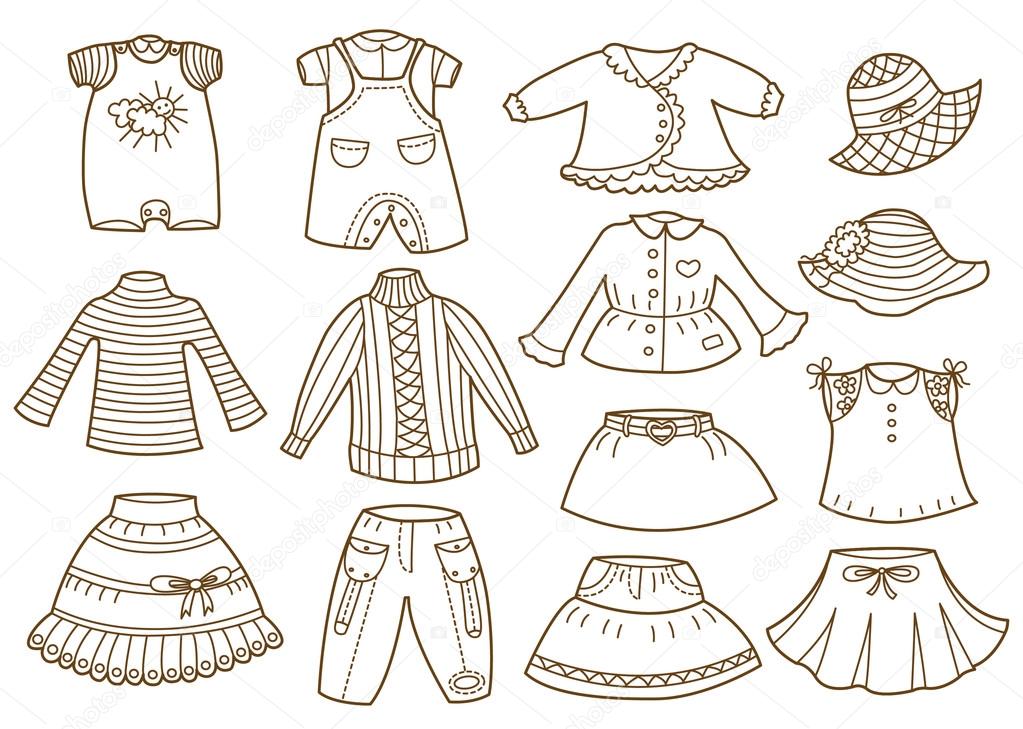 Collection of children's clothing