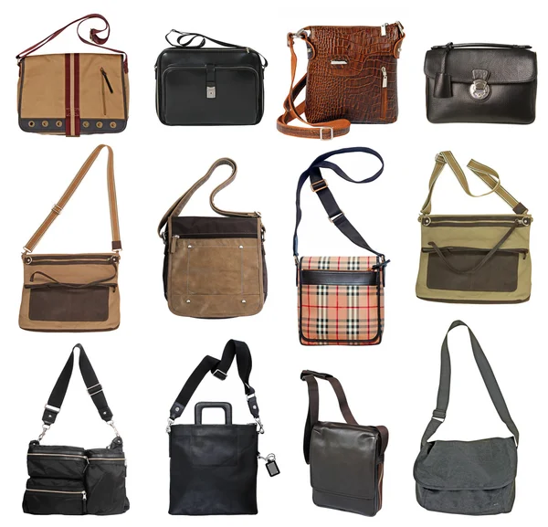 Coleção de bolsas masculinas — Fotografia de Stock