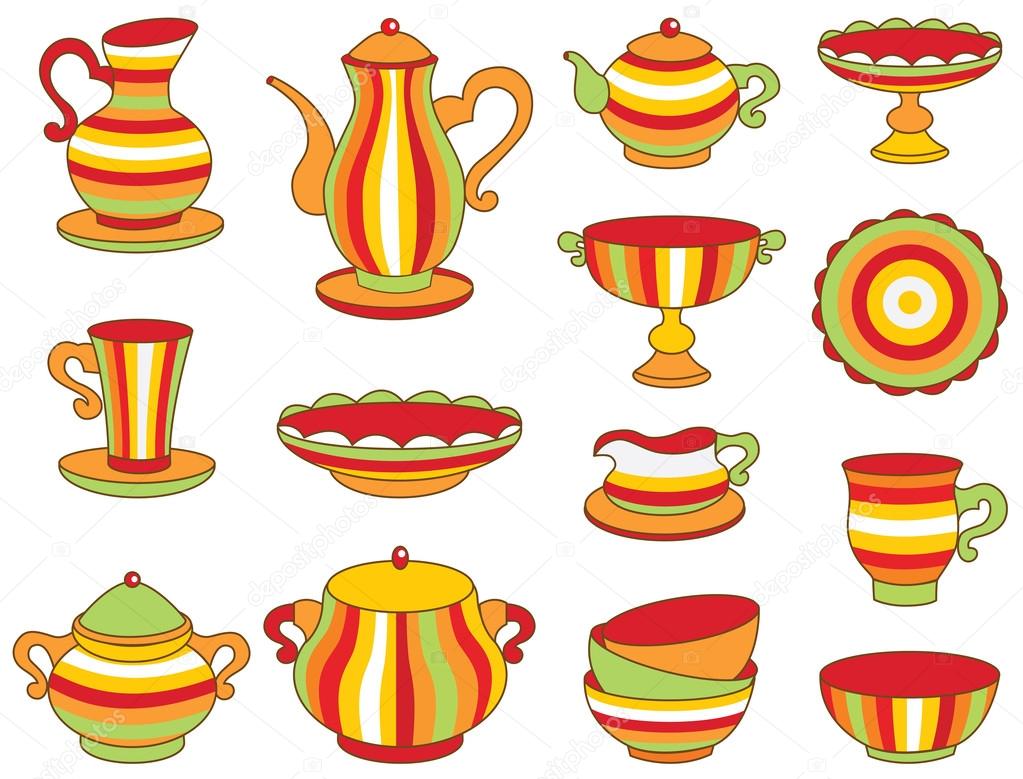 tea set (vector illustration)