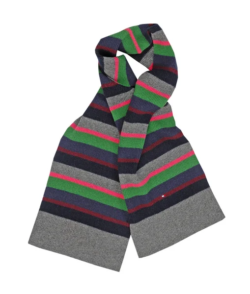 Шерстяной полосатый шарф — стоковое фото