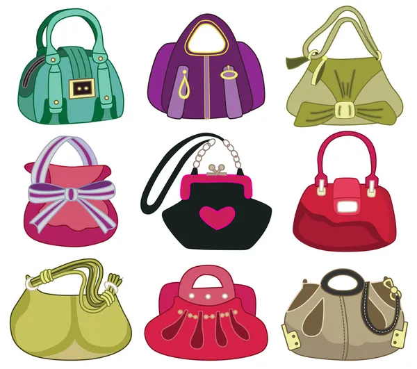 Collection og sac à main de mode (illustration vectorielle ) — Image vectorielle