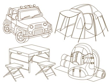 Set of travel icons vector Set of travel icons vector