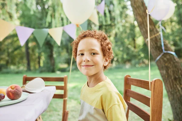 Smiling Boy at Birthday Party — Stock Photo, Image