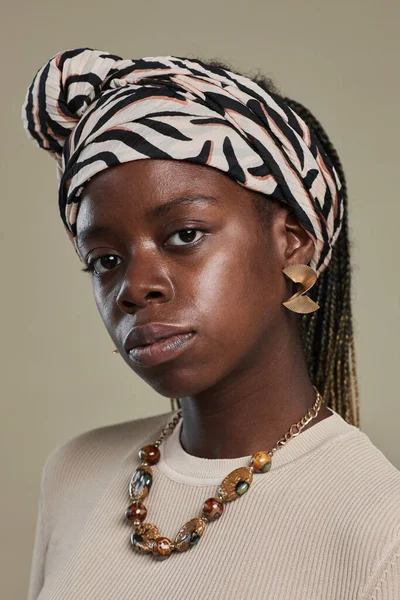非洲裔美国女人肖像 — 图库照片