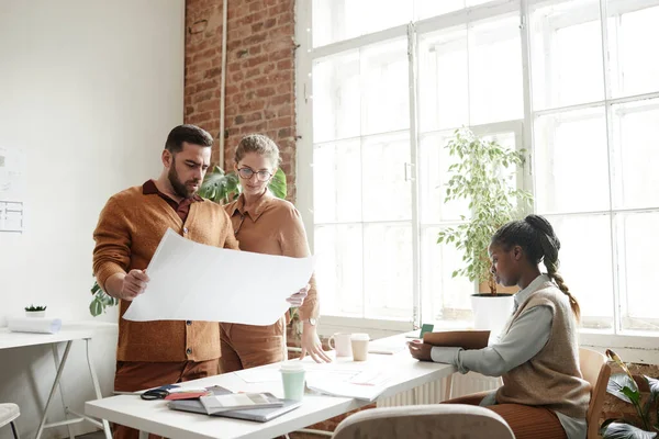 Team creativo in ufficio illuminato dal sole — Foto Stock