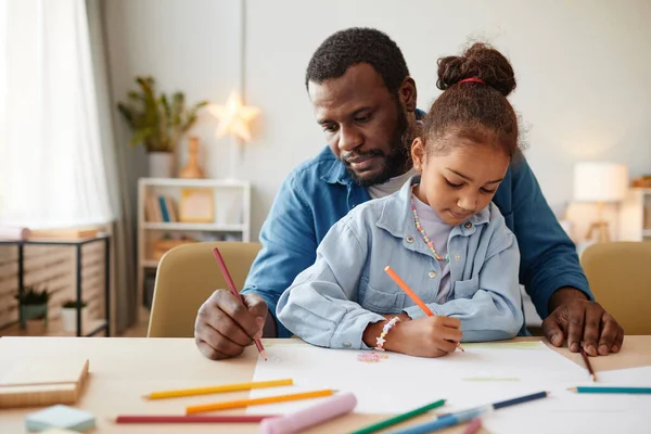 Dibujo padre e hija — Foto de Stock