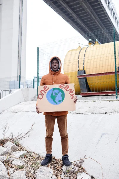 Man bij Ecologisch Protest — Stockfoto