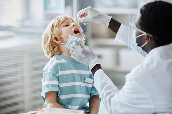 Oral Vaccine for Little Boy — Stock Fotó