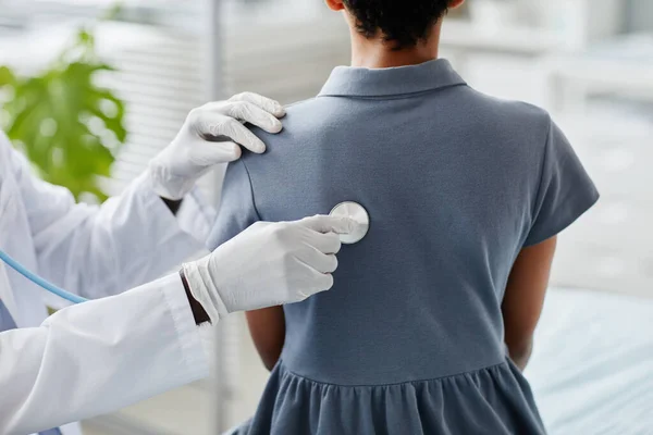 Doctor Using Stethoscope Close Up — Photo