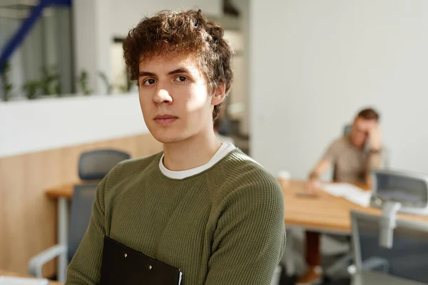 Portrait of Young Man in Sunlight at Office — Stock Photo, Image