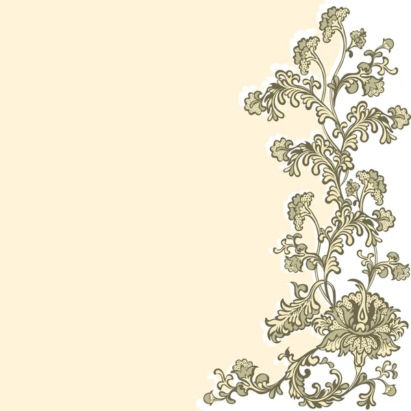 Blommig abstrakt bakgrund med fantastisk blomma, växt — Stock vektor