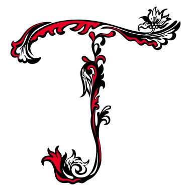 beyaz zemin üzerinde ilk harf t.