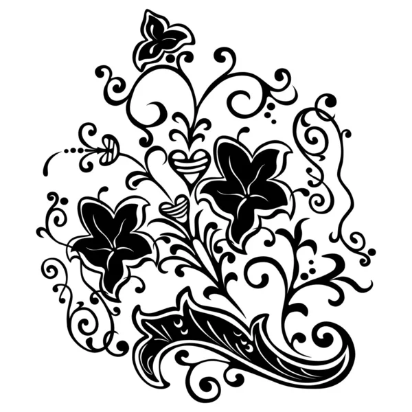 vektör motifi, çiçek dekor elementleri dönen