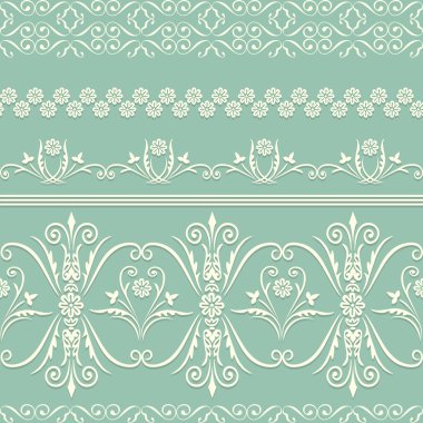 dönen dekoratif çiçek öğeleri ile Seamless Modeli.