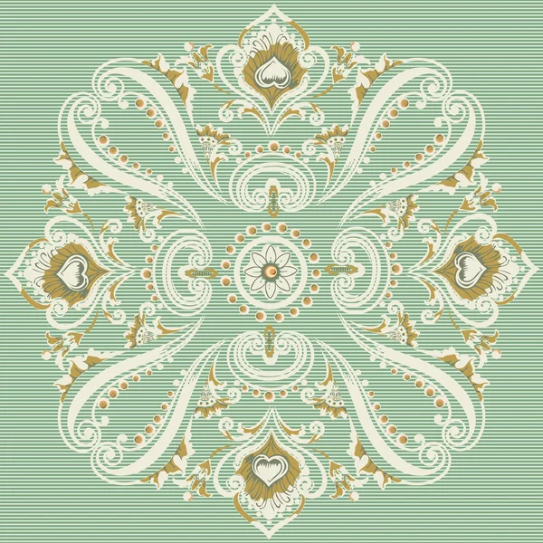 Vintage swirling çiçek desenli, soyut süsleme