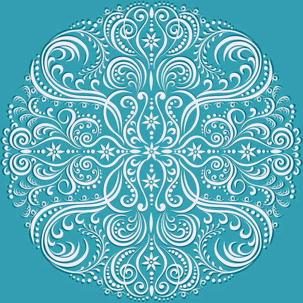 dönen çiçek desenli, soyut süsleme