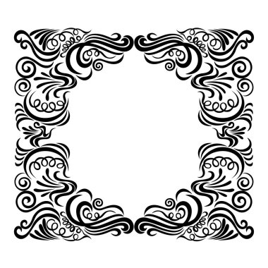 ile dönen dekoratif elemanlar tasarım kare.