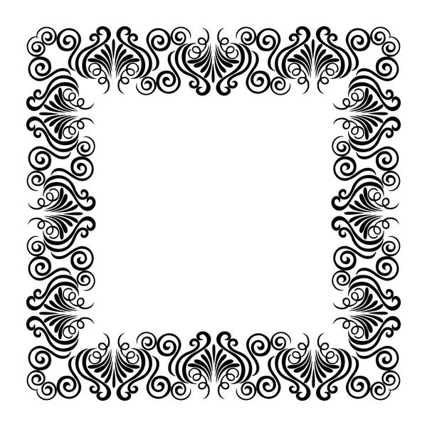 Vintage frame with swirling decorative elements. — Stock Vector