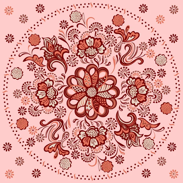 Dekoratif süsleme ile çiçek mandala