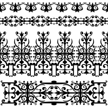 Dikişsiz desen, girdap gibi dönen elemanları