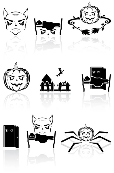 Terrible icons — Stock Vector