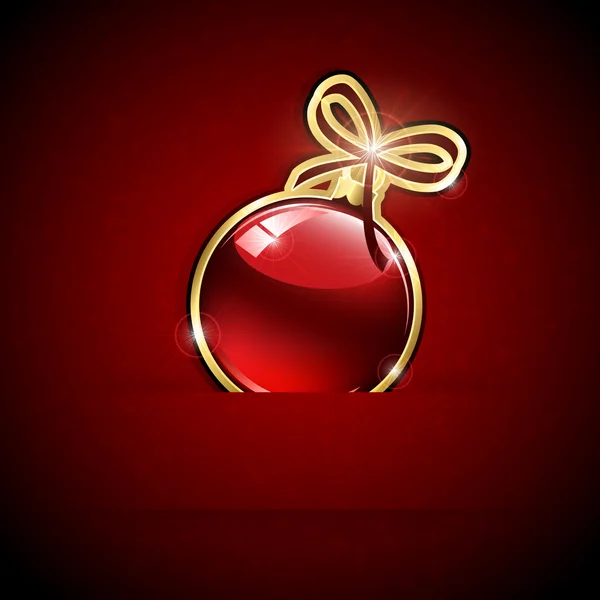 赤いクリスマスボール — ストックベクタ