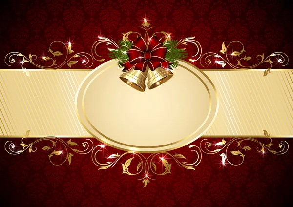 Fondo floral de Navidad — Vector de stock