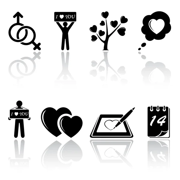 Valentines pictogrammen — Stockvector