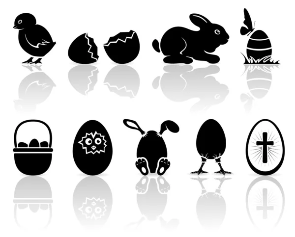 Easter icons — Stock Vector