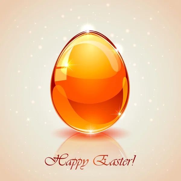 Glass Easter egg — Stock Vector