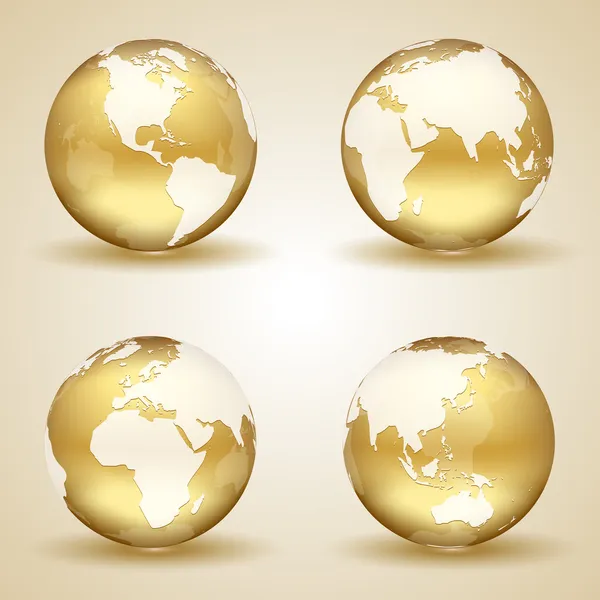 Golden Earth — Stock Vector