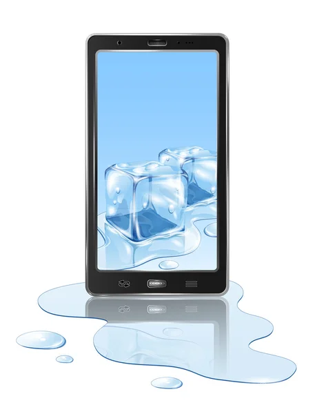 Mobile and ice — Stock Vector