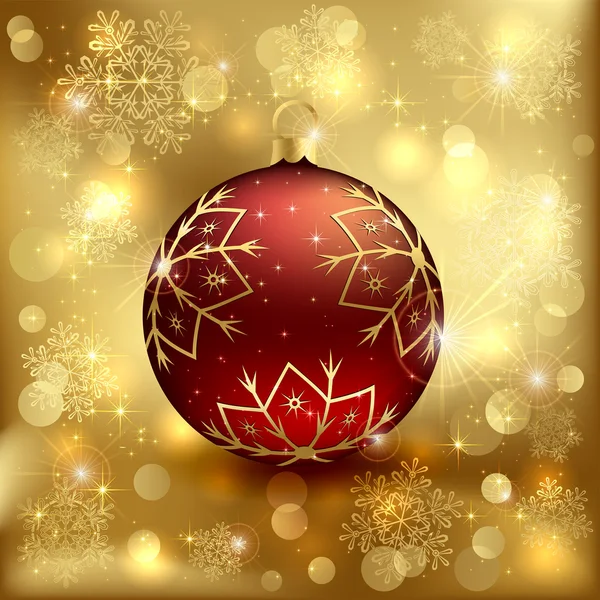 Palla di Natale rossa — Vettoriale Stock