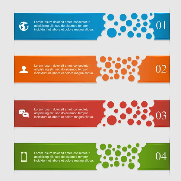 Horizontale Infografiken — Stockvektor