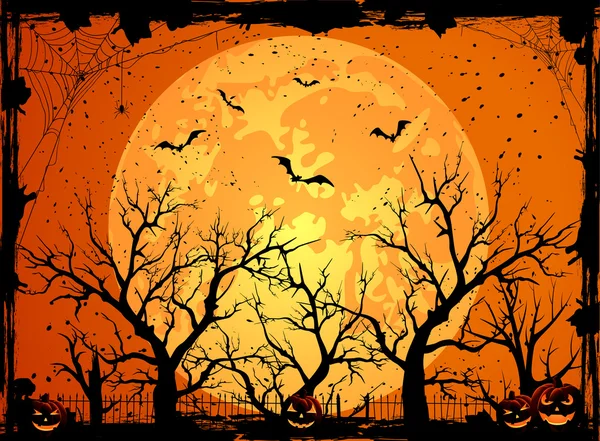 Hintergrund der Halloween-Nacht — Stockvektor