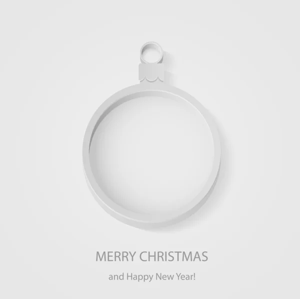 Bola de Navidad sobre fondo gris — Archivo Imágenes Vectoriales