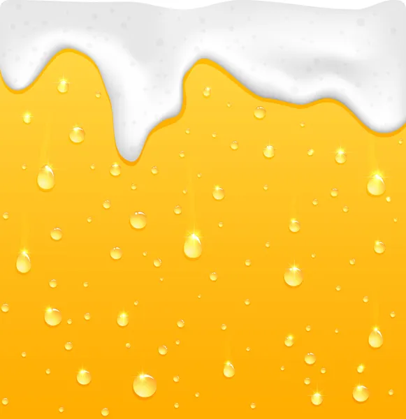 Cerveza con espuma — Vector de stock