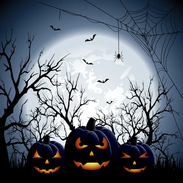Three halloween pumpkins — Stock Vector
