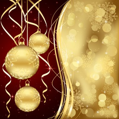 Altın christmas baubles