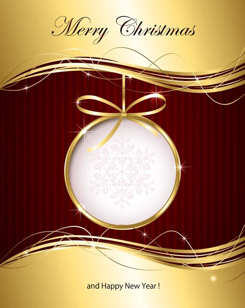 Gold Christmas background — Stock Vector