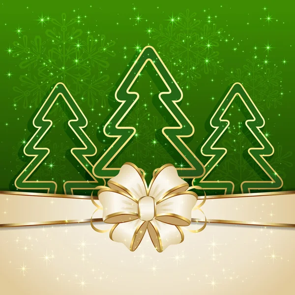 Tres árboles de navidad — Vector de stock