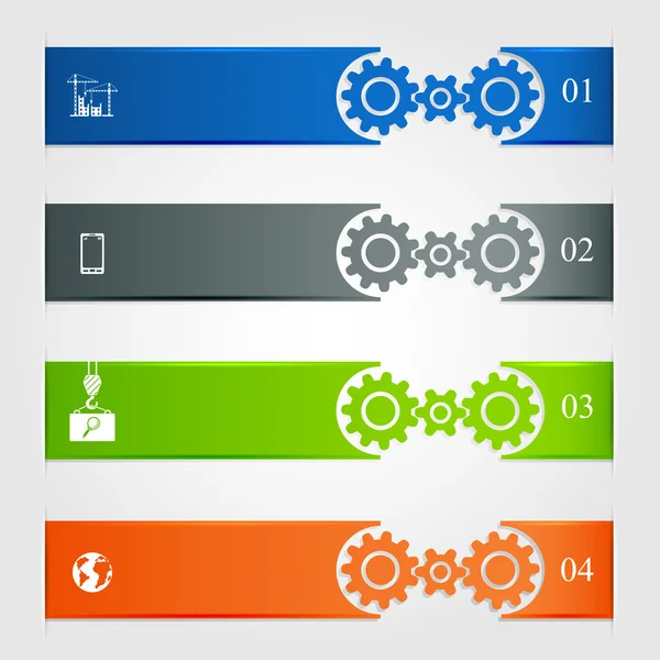 Infografik Getriebe — Stockvektor