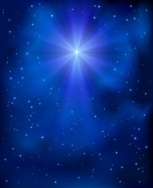 Christmas star in the sky clipart