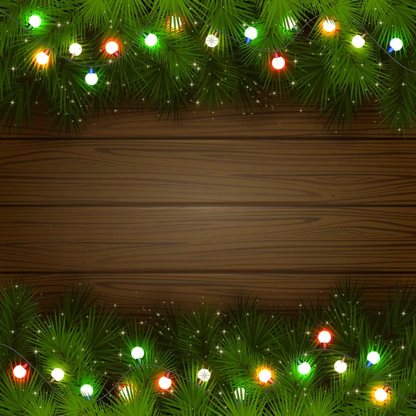 Guirlande de Noël multicolore — Image vectorielle